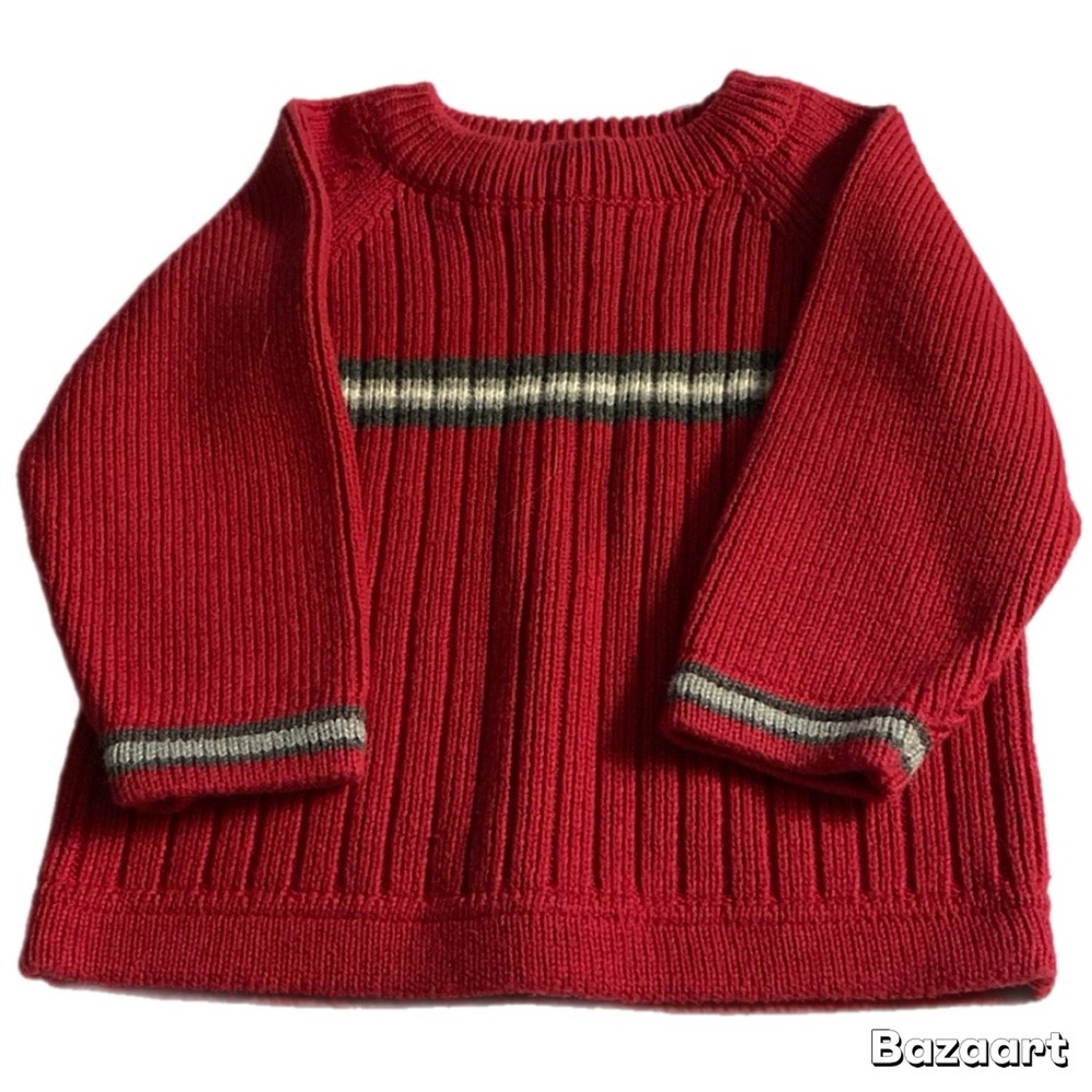 Old Navy Rib Knit Pullover Sweater, Cotton, Sz 3-6 Mon, Y2K, 2002, Vintage